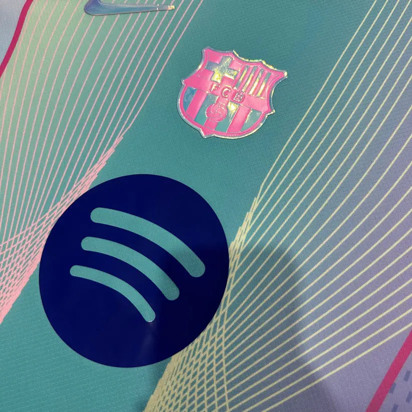 2025/2026 Barcelona Special Edition Chemise de football dégradée rose bleu FootXStore