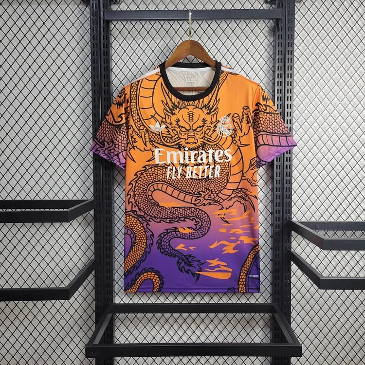 Maillot Real Madrid Dragon édition Spéciale 2024-2025 - Orange FootXStore