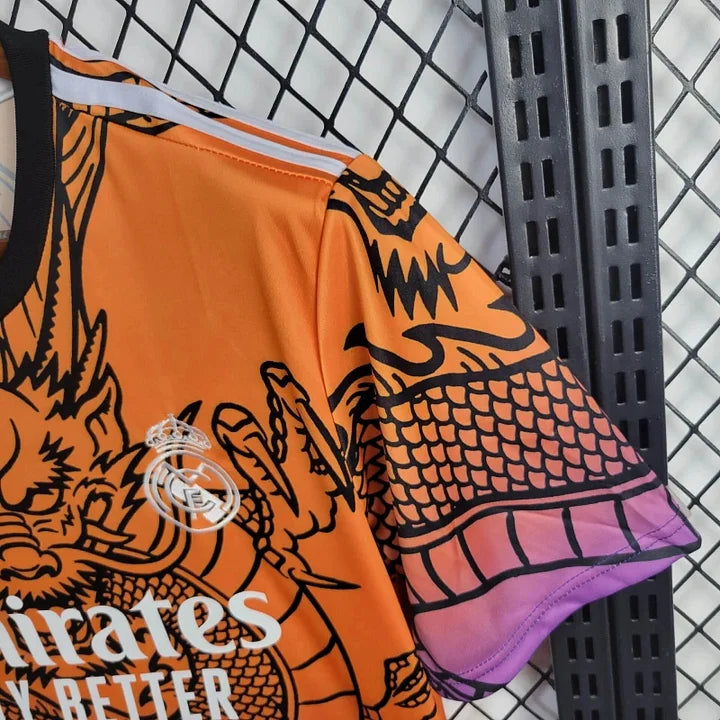 Maillot Real Madrid Dragon édition Spéciale 2024-2025 - Orange FootXStore