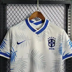 Maillot concept feuilles blanches et bleu Brésil FootXStore